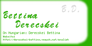 bettina derecskei business card